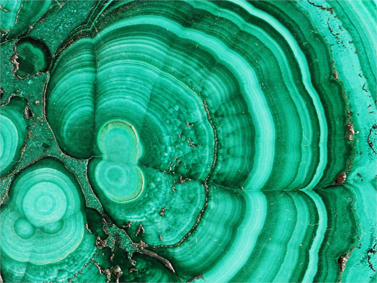 Malachite stone detail